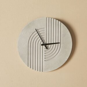 Abstract Terracotta or Concrete Wall Clock