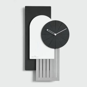 Monochrome Modern Geometric Wall Clock