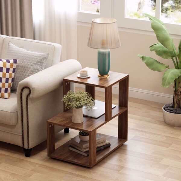 3-Tier S-Shaped Accent End Table