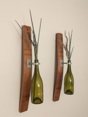 Reclaimed Wine Barrel Stave Wall Vase