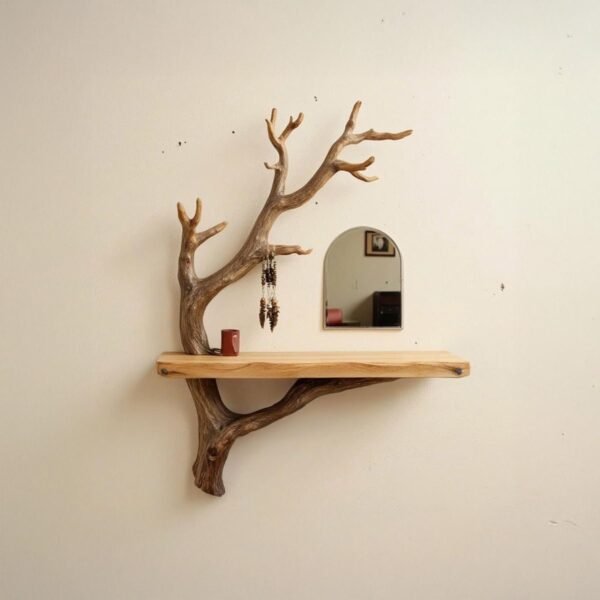 IMG_3691 Natural Branch Wall Console with Mirror