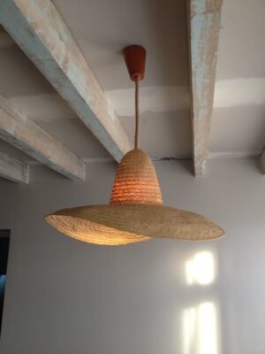 Oversized Woven Straw/Rattan Pendant Light