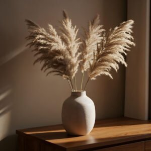 Pampas Grass in a Modern Ceramic Vase