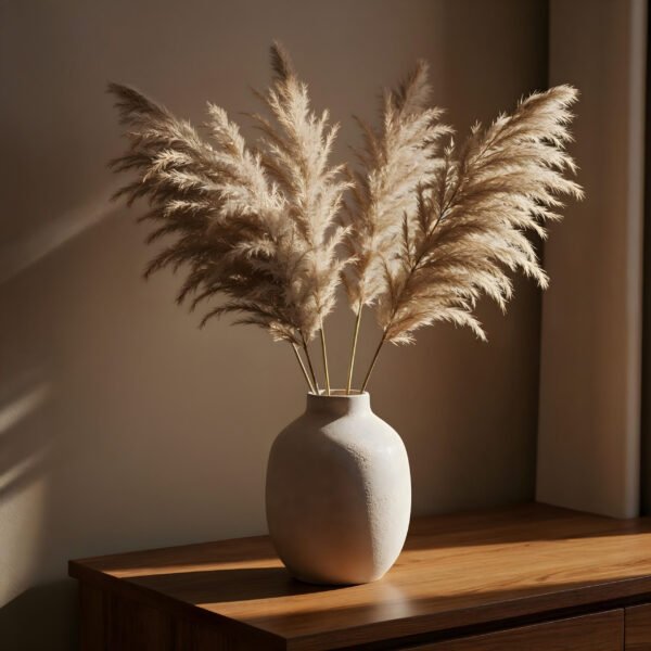 elegant-pampas-grass-arrangement Pampas Grass in a Modern Ceramic Vase